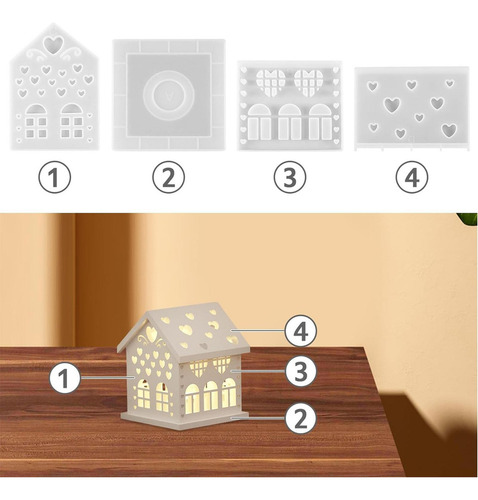 Nuevo Molde De Silicona Love House Molde De Silicona Con De