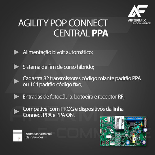 Kit Motor Basculante Ppa Home 1/4hp Analógico 300kg