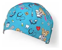 Comprar Pack X4 Gorros Médicos Tela Nova Antifluido Estampado Dental