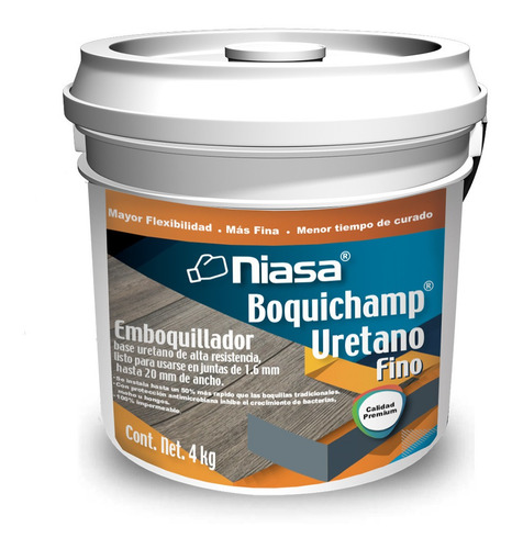 Boquilla Epoxica Boquichamp Uretano Fino Gris Cubeta