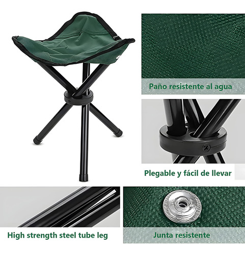 Silla De Camping Plegable De Dos Piezas, Silla De Camping