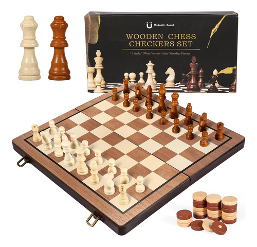Ajedrez Anzid 15 X 15,ajedrez Con Succión Magnética,2 Damas 