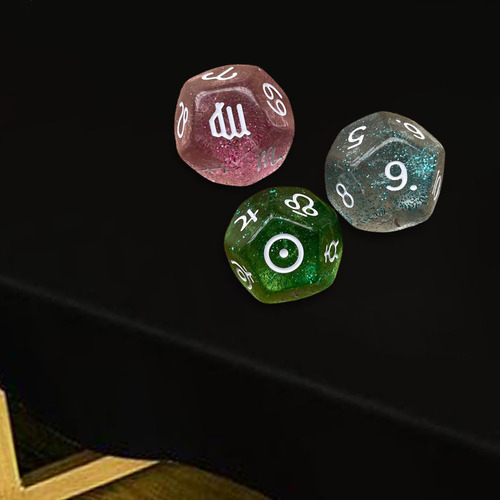 3 Piezas De Dados Poliédricos, Cartas De, Dados De Estilo A