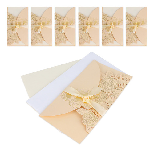 ~ Sobre Para Tarjetas De Invitación De Boda, 6 Juegos,
