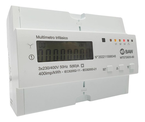 Multimedidor Trifasico C/registro De Kwh 3x5 (60)a 3x230/400