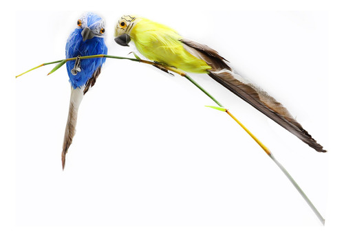 2 Pieza Loro Artificial Espuma Pluma Clip Pajaro Para Hombro
