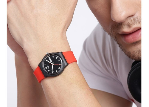 Reloj Swatch Red Grin Gb754