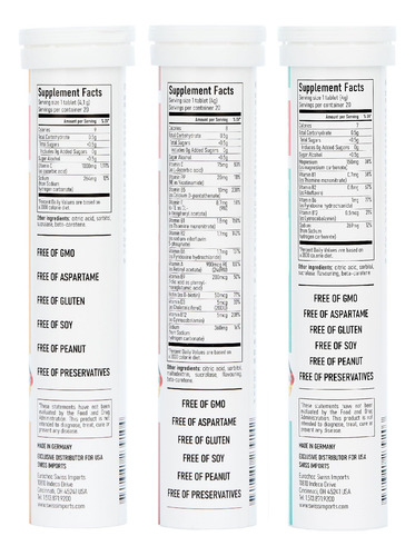 Swiss Imports Pack Variado Efervescente 60 Tabletas