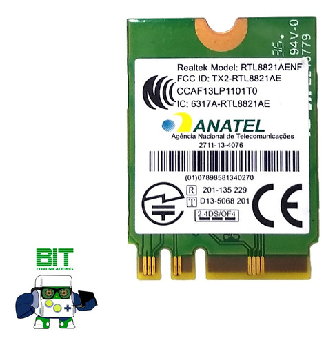 Placa Wifi Realtek Rtl8821ae Lenovo Ideapad 110 15isk 320 