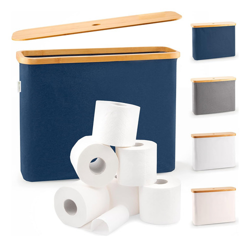 Cesta Organizadora De Papel Higiénico De Bambú