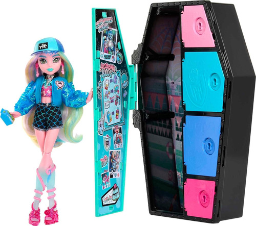 Monster High Doll Y Fashion Set, Lagoona Blue Con Casillero