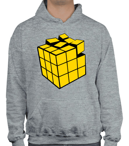 Sudadera Unisex Estampado Cubo Rubik Amarillo 56