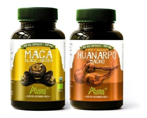 Maca Negra Y Huanarpo Capsulas Pack Potencia Para Hombres 