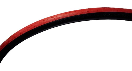 Cubierta Bicicleta Clincher Ruta Deli 700 X 20 - Color Rojo