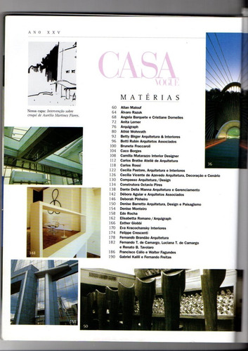 Revista Casa Vogue Especial 25 Anos: Arquitetura Brasil.