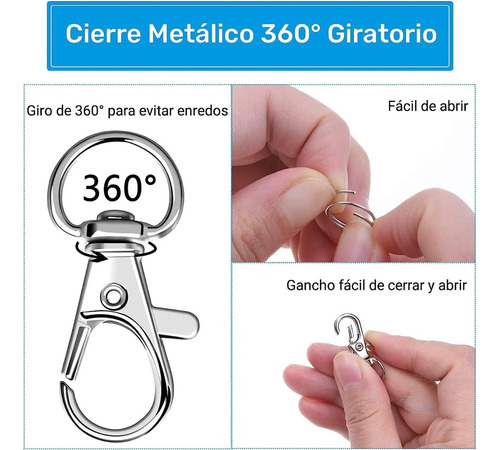 U, Gancho For Llavero Macrame Dorado (50 Piezas + 50