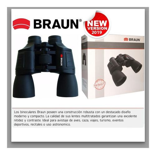 Imagen 2 de 6 de Binocular Prismatico Braun 10x50 Lente Blue Nuevo 2019 Lelab