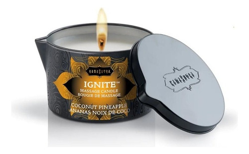 Vela Erótica De Masaje - Kamasutra Ignite Coco Y Piña 170g Fragancia Coco Con Piña