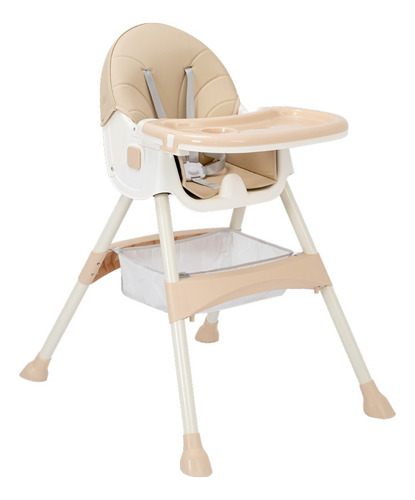 Silla De Comer Para Bebe Rainbow Celine Reclinable 2 Alturas Color Beige Unico