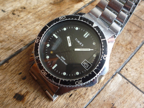 Timex Diver Reloj Antiguo Cuerda Setentas Coleccion 16219swt