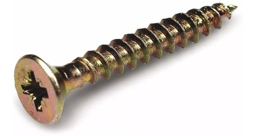 Tornillo Para Madera Fix Dorado 5x45 X 100 Unid Nacional