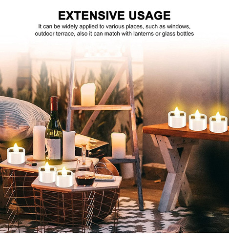 18ps Luz Solar Para Té Sin Llama Velas De Té Navidad