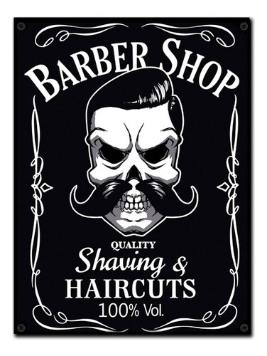 #468 - Cuadro Vintage 30 X 40 - No Chapa Jack Barber Shop 