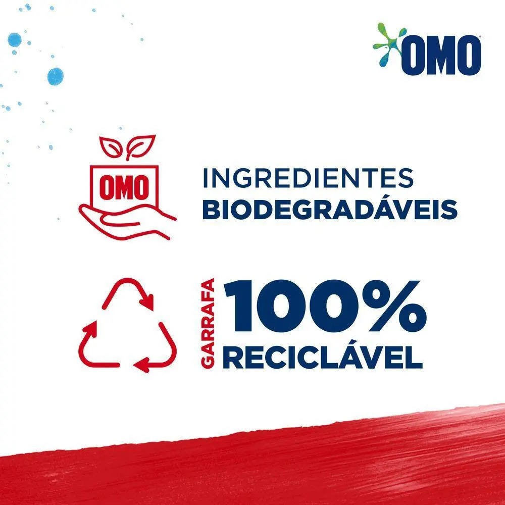 Kit 4 Lava roupas Líquido Omo Lavagem Perfeita 3l 7