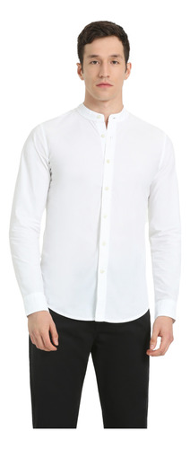 Camisa Hombre Band Collar Slim Fit Blanco Dockers A7431-0000