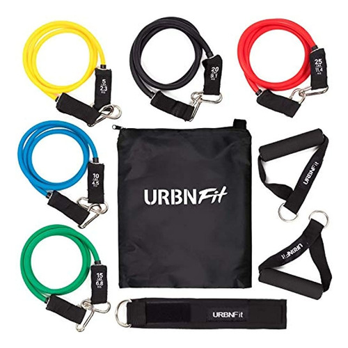 Bandas De Resistencia Urbnfit Set 12 Piezas Incluye Anclaje 