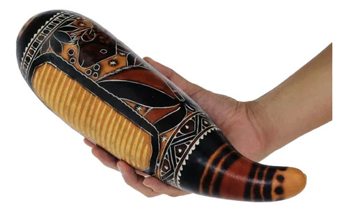 Reco Reco Com Chocalho Peruano Artesanal Instrumento Musica 