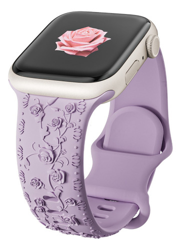 Correa Para Apple Watch Ultra 10 9 8 7 Se 6 Mujer Print Rose