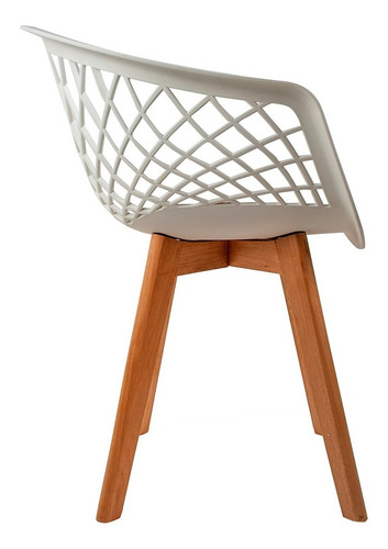 Imagem 4 de 4 de 6.cadeira Web Cloe Clarice Sidera Base Wood - Artiluminacao