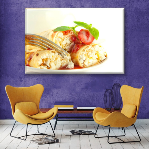 Cuadro Canva Decorativo Crepa Queso Cottage 90x60 Cm