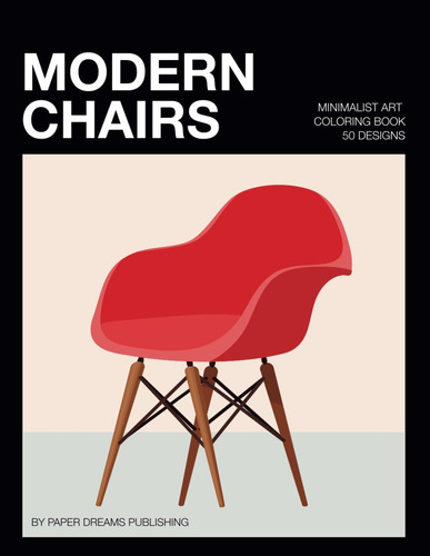 Libro: Minimalist Art Modern Chairs Coloring Book For Adults
