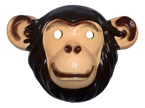 Mascara Chimpance De Plastico X 6u - Cotillón Waf