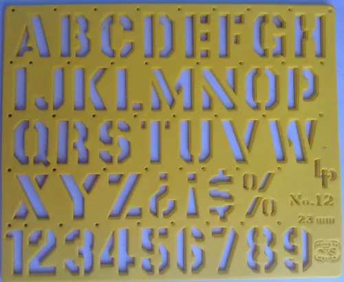 15 Gioser Plantilla De Letras Mayuscula Block No.12, 23mm