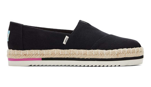 Alpargatas Toms Platform Rope Black Mujer