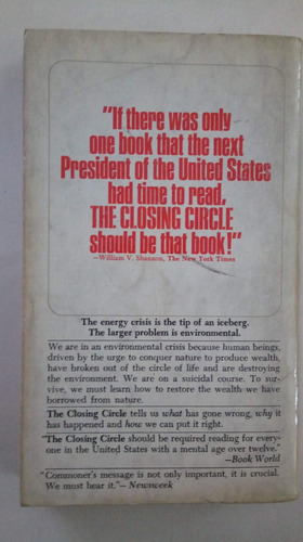 The Closing Cirlce Nature Man And Technology Commoner 1974 (Usado)