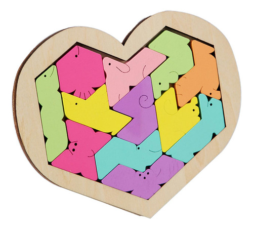 2 X 2-6 Paquetes De Rompecabezas De Madera En Forma 2 Piezas