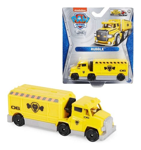 Veículo Patrulha Canina Rubble Big Truck 1:55 Metal Sunny