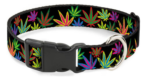 Collar De Clip De Plástico - Hojas De Marihuana Múltiples Ne