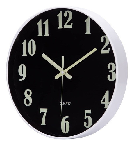 - . Reloj De Pared Moderno Con Luz Nocturna, Reloj De Pared