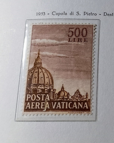 2 Estampillas Vaticano Posta Aerea Yt. 22/23 - 1953