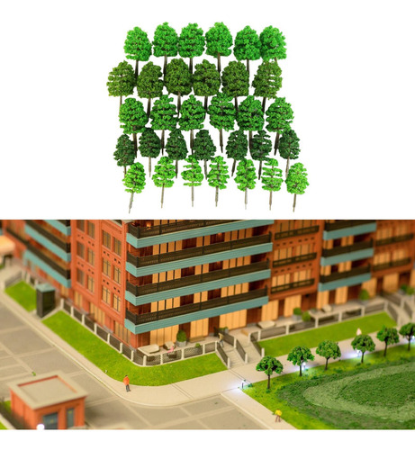 Modelo De 30x Árboles Árboles De Paisaje 2.76 Pulgadas Y