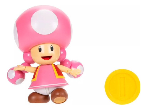 Figura Toadette Con Moneda Super Mario Jakks Pacific