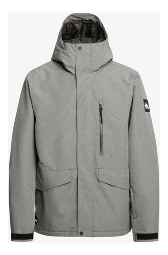 Campera Nieve Hombre Quiksilver Mission Gris Ski Snowboard M