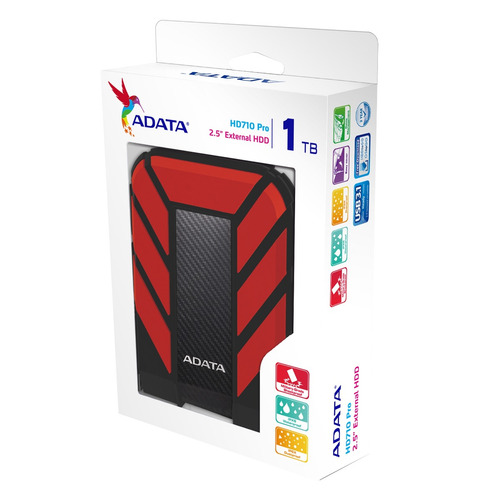Disco Duro Externo Adata Hd710 1tb Usb 3.1 Rojo