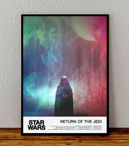 Cuadro 33x48 Poster Enmarcado Star Wars Pelicula Palpatine