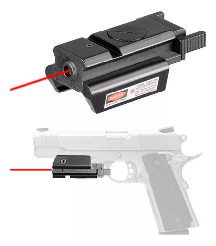 Mira Laser De Punto Rojo Para Arma O Pistola De Riel 20mm